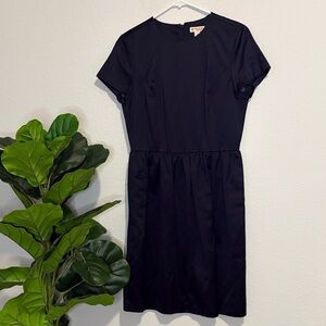 Brooks Brothers Classic navy blue a line satin Mini Dress 4